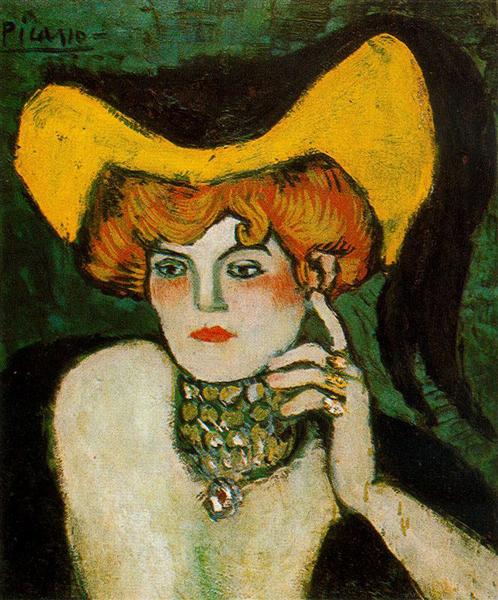 Pablo Picasso Oil Paintings Woman With Necklace Of Gems